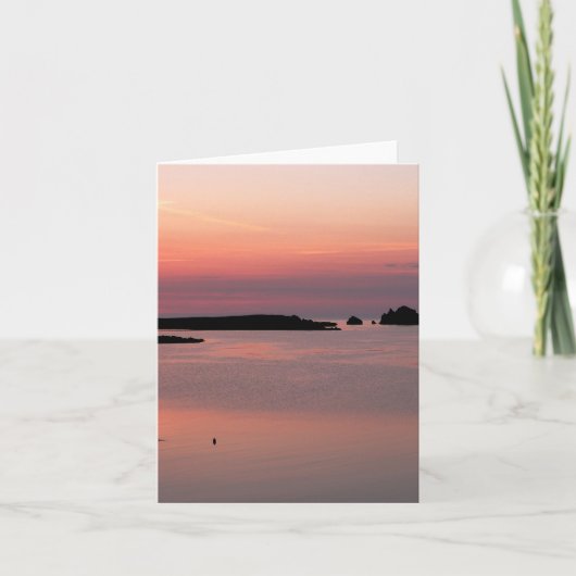 Notecard: De Zonsondergang van Minorca Kaart (Voorkant)