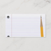 Notecard en potlood visitekaartje (Achterkant)