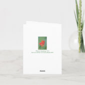 NOTECARD, FLORAL, RED HIBISCUS/TEXTURE KAART (Achterkant)