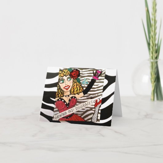 NOTECARD-GROEIENDE OUDE SCHANDALIG KAART (Voorkant)