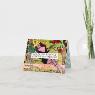 NOTECARD-HAND ME DE DRANK EN KIJK ME KRIJGEN FEESTDAGEN KAART