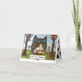 NOTECARD-HONDEN VREESDE HEM, RESPECTEERDEN DE KAART (Achterkant)