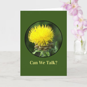 notecard, humor "Hoe ben je/kunnen we praten"? Kaart