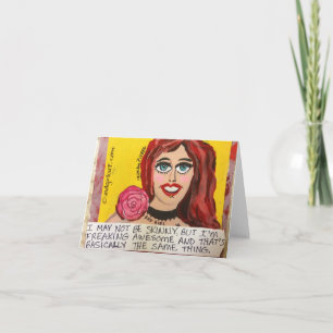 NOTECARD-I MAG NIET MAGER ZIJN, MAAR IK BEN KAART