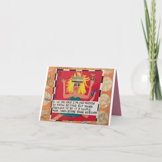 NOTECARD-IK HEB BESLOTEN DAT IK OUD GENOEG BEN OM  KAART (Voorkant)