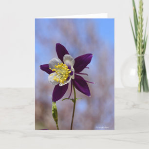 Notecard met de Akelei van de Herinnering Kaart