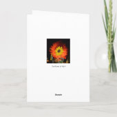Notecard met Zonnebloem Kaart (Achterkant)