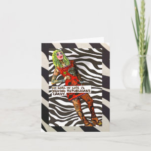 NOTECARD-MIJN DRIJFT HET DOEL GEKKE REPUBLIKEINEN KAART