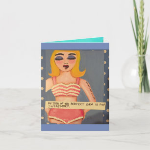 Notecard-Mijn idee van de perfecte beha is mijn sw Kaart