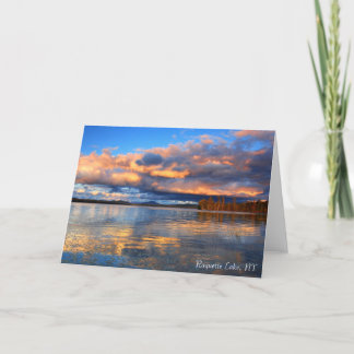 Notecard - Raquette Meer, NY Kaart