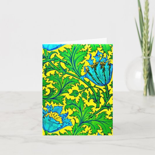 Notecard- Stof/Mode-William Morris 2 Kaart (Voorkant)