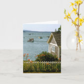 Notecard Stonington, Maine Kaart (Gele Bloem)
