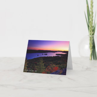 Notecard: Vierde Meer, Inham, NY Kaart