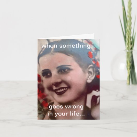 NOTECARD-WANNEER IETS IN UW LEVEN VERKEERD GAAT KAART (Voorkant)