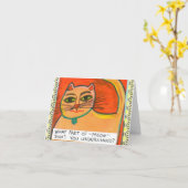 NOTECARD-WELK EEN DEEL VAN MIAUW NIET U BEGRIJPT KAART (Gele Bloem)