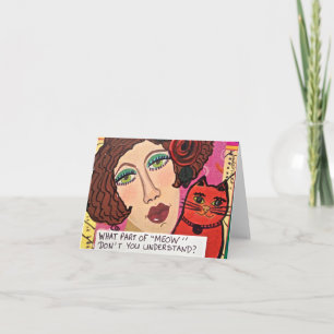 NOTECARD-WELK EEN DEEL VAN MIAUW NIET U BEGRIJPT KAART