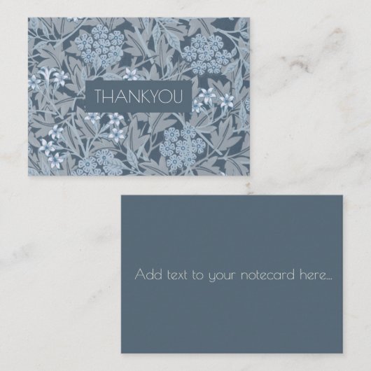 NOTECARD : WILLIAM MORRIS : JASMINE NOTITIEKAARTJE (Voorkant / Achterkant)