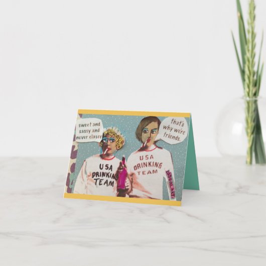 NOTECARD-ZOET EN SASSY EN NOOIT ELEGANT KAART (Voorkant)