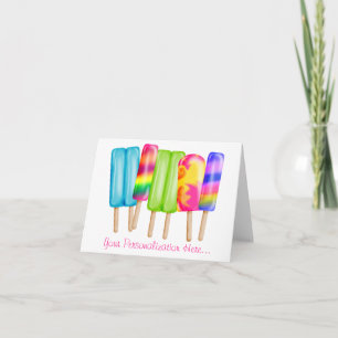 Notecards van de ijslolly kaart