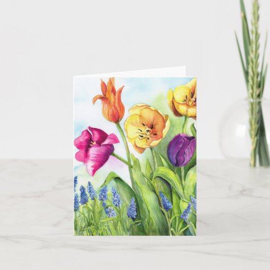 Notecards van tulpen kaart (Voorkant)