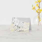 Noteer Kaart White Stallion in Motion (Gele Bloem)