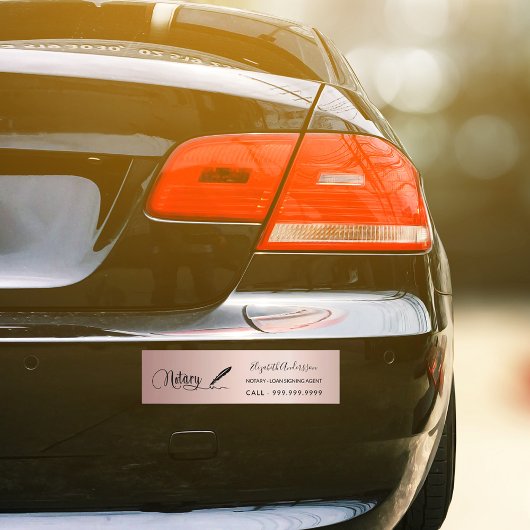 Noteerbaar roos goudblaasschrift bumpersticker