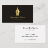 Noteerbare agent Pen Logo Freelance Calligrafie Sc Visitekaartje (Voorkant / Achterkant)