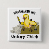 Noteerbare kekgele vetether Gepersonaliseerd naam Vierkante Button 5,1 Cm (Voorkant)