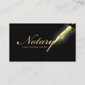 Noteerbare leningtekenaar Gold Black Pen Visitekaartje (Voorkant)