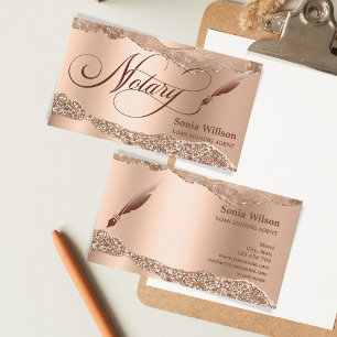 Noteerbare leningtekenaar Modern Roos Gold Tear Visitekaartje