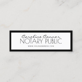 Noteerbare openbare zwarte & witte randkaart mini visitekaartje