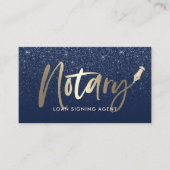 Noteerbare overheidsleningagent Modern Navy & Gold Visitekaartje (Voorkant)