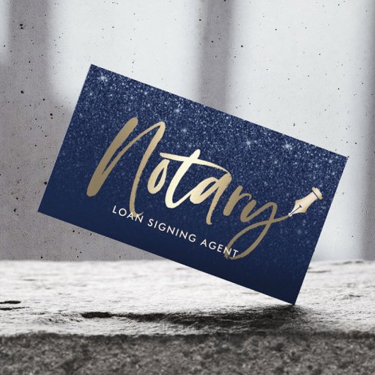 Noteerbare overheidsleningagent Modern Navy & Gold Visitekaartje