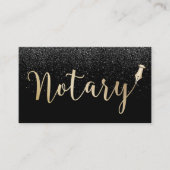 Noteerbare Public Gold Typography Black Glitter Visitekaartje (Voorkant)