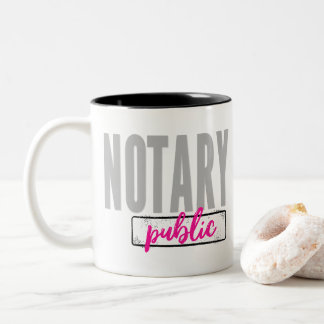 Noteerbare publieke Big Font Faded Black met Fuchs Tweekleurige Koffiemok