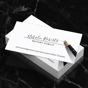 Noteerbare publieke minimalistische handtekeningen visitekaartje