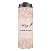 Noteerbare roos goudbrij thermosbeker (Voorkant)