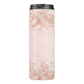 Noteerbare roos goudbrij thermosbeker (Achterkant)