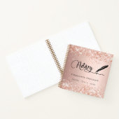 Noteerbare roos gouden pen notitieboek (Binnen)