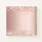 Noteerbare roos gouden pen notitieboek (Achterkant)