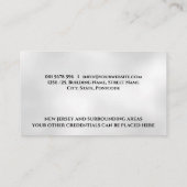 Noteerbare Typografie-quill-pen Visitekaartje (Achterkant)