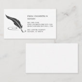 Noteerdoether Quill Nib Visitekaartje (Voorkant / Achterkant)