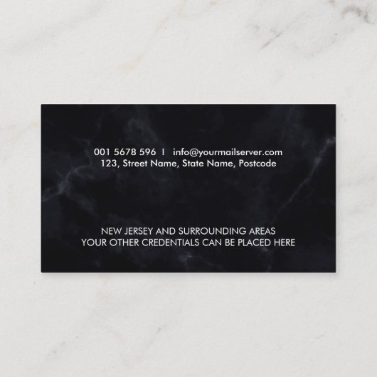 Noteervulpen en inkt visitekaartje (Achterkant)