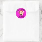 Noten allergie roze ronde sticker (Tas)