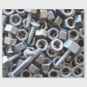 Noten en bouten cadeaupapier (Vlak)