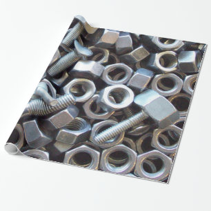 Noten en bouten cadeaupapier
