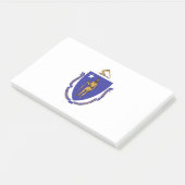 Noten met vlag van Massachusetts, Verenigde Staten Post-it® Notes (Schuin)