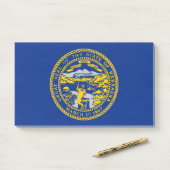 Noten met vlag van Nebraska, VS Post-it® Notes (Op bureau)