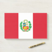 Noten met vlag van Peru Post-it® Notes (Op bureau)
