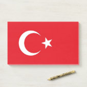 Noten met vlag van Turkije Post-it® Notes (Op bureau)